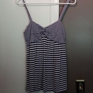 Purple Striped Flowy Tank